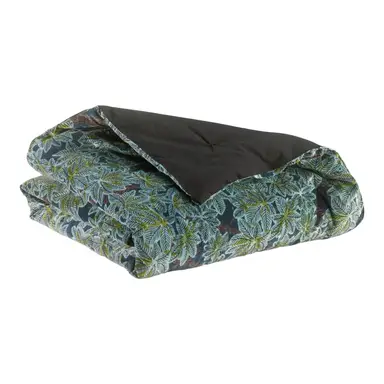 Vivaraise Ariane Plaid imprimé pétrole - 135 x 200 cm