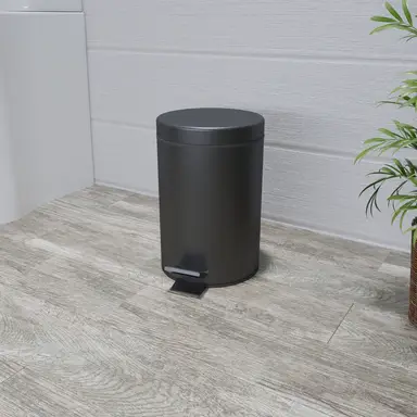 Croydex Soft Close Bathroom Bin 3L - Matte Black