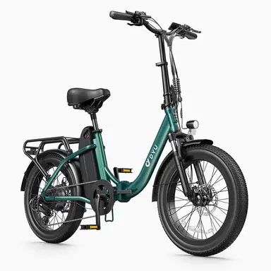 DYU C9 Vélo électrique pliant pour adulte, 20", 250 W, 48 V, 15,6 Ah, Fatbike, VTT électrique, 25 km/h - Vert