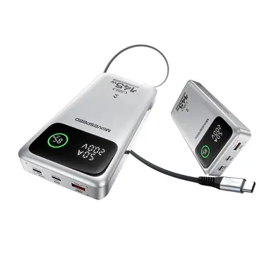 MOVESPEED Powerbank, 25.000 mAh, 145 W Ausgang & 65 W Eingang, mit LED-Anzeige, für Geschäftsreisen, M25Pro