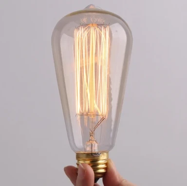 Homary 4W LED Edison Bulb E27 Vintage A-Shape Brass Equivalent to 40W Edison Incandescent Bulb