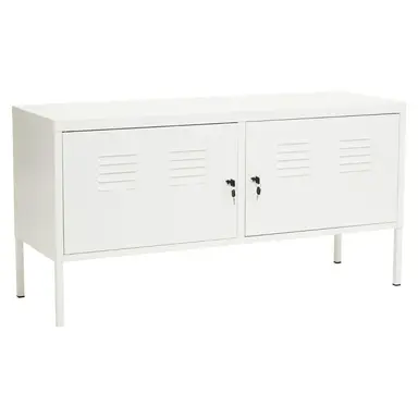 Interiors by Premier Sideboard Cabinet Academy Metal White