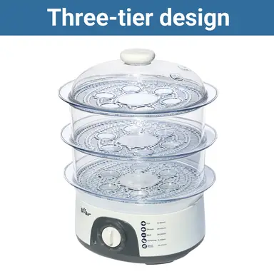 BEAR Electric Steamer DZG-304 3-Layer 650W-775W 10L Capacity 60 min Timer Food Steamer Steam Cooker 775W