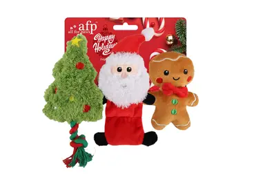 All for Paws Ho Ho Ho 3 Pack Holiday Toys