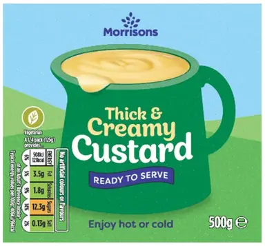 Morrisons Ready To Serve Custard 500g