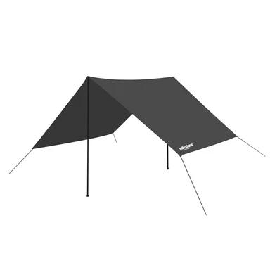 Milestone Camping Tarp Shelter Sun & Water Resistant Poles Charcoal 2.85x2.85m