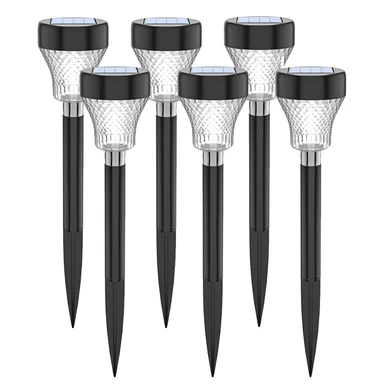 VIVREAL Solar-Gartenleuchte, wasserdicht, mit farbwechselndem Blumenmuster, Outdoor-Dekorationslampe, weißes Kunststoff, TYD-003, Neujahrssale, Top-Geschenkideen