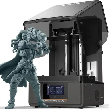 Anycubic Photon Mono M7 Max 7K Resin 3D-Drucker 13,6-Zoll-Mono-LCD mit COB-Lichtquelle 3.0, bis zu 86 mm/h Hochgeschwindigkeitsdruck, Flip-Cover-Design, intelligente Druckunterstützung, nivellierungsfrei, 298 × 164 × 300 mm Bauvolumen