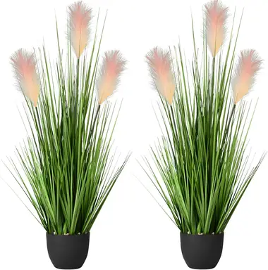 DDHS 34inch Artificial Greenery Floor Plants-2pcs