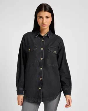 LEE 10 1/2OZ LW NS KATOEN-LYOCELL MIX ZWART DENIM M