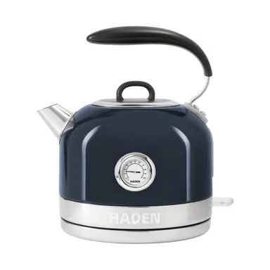 Haden Jersey Retro Kettle, 1.5L, Coated Stainless Steel, Steel Blue - 203595