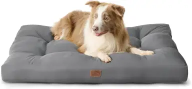 BEDSURE Waschbares Hundekissen Haustiermatte Hundebett Hundematratze - Wasserdicht - Größe XL - 111x89x10cm - Grau