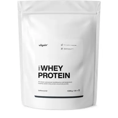 Vilgain Whey Protein Unflavoured Protein Nutrition Powder Flavour - 1000g