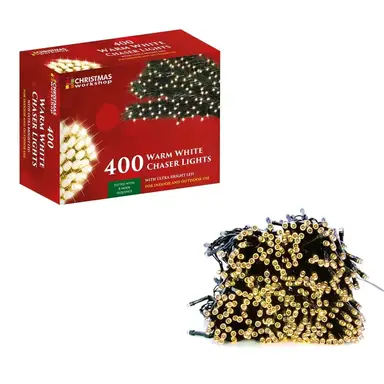 Christmas Workshop 400 LED Warm White Chaser Lights