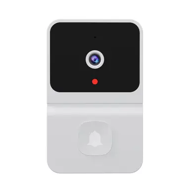 Rexsun T23 Drahtlose smarte Video-Türklingel, Nachtsicht, Zwei-Wege-Gespräch, Wiederaufladbarer Akku & Drahtloser Gong, Cloud-Speicher, Weiß