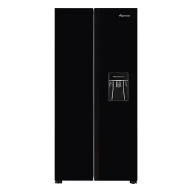 Fridgemaster American Fridge Freezer - Black, 440L, Non-Plumbed, Total No Frost, E Rated, MS83430DEB