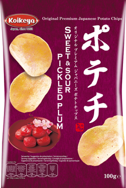 Koikeya Aardappelchips Zoetzuur Ingelegde Pruim 100 g