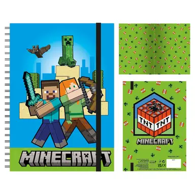 Minecraft Steve And Alex A5 Notebook