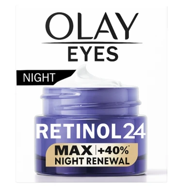 Olay Retinol 24 MAX* Nacht Oogcrème, Anti-Veroudering Crème voor Donkere Kringen, 15 ml