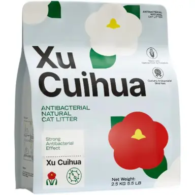 XUCUIHUA Litière pour chat végétale - Antibactérienne aux ions d’argent 2.5kg