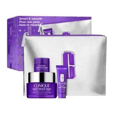 Clinique Smart & Smooth 50 ml + 10 ml + 5 ml + Täschchen Set 3 Stück
