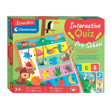 Clementoni interactieve quiz educatief spel voor kleuters - meerkleurig, 350 vragen, 56075