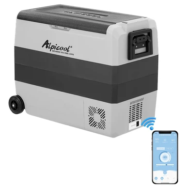 Alpicool T60 Réfrigérateur portable 60L à compresseur, 12V, mini congélateur électrique, voiture, camping, camion, bateau, maison, port USB, -20℃ à 20℃