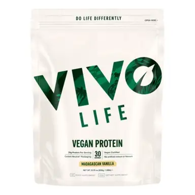 Vivo Life Clean Vegan Protein Vanilla Protein Nutrition Powder Flavour - 210g