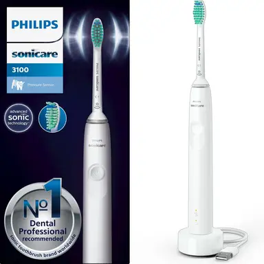 Philips Sonicare Philips HX3671/13 - Elektrische tandenborstel - Sonicare 3100 series 2 intensiteitsniveaus Wit