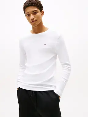 Tommy Hilfiger TJM ORIGINAL RIB longsleeve T-shirt Heren Classic White XL