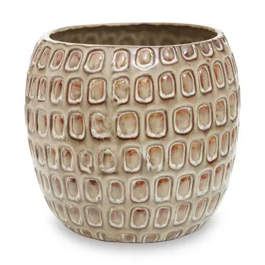 Interiors by Premier Indoor Planter Yana Textured Stoneware Beige Large