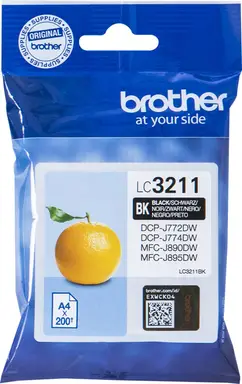 Brother LC3211BK inktcartridge 1 stuk origineel zwart
