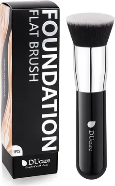 DUcare Single Flat Foundation Brush - Black Handle