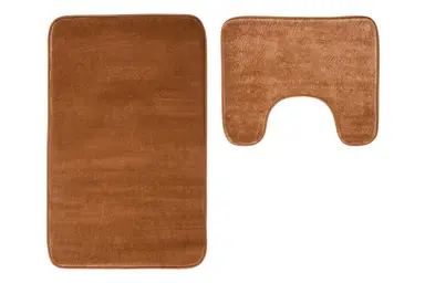 Maison by Premier Bath Mat & Pedestal Set Soak Microfibre Plush Camel 50x80cm