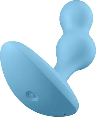 Satisfyer Duikboot verbinding met Bluetooth-app | Ondersteuning voor app-besturing | Siliconen materiaal | Waterdichtheid IPX7 | Prostaatmassage voor mannen en vrouwen | Compact en discreet | Met trilfunctie | Kleur: blauw