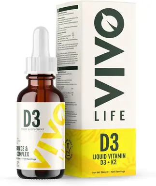 Vivo life Vitamin D3 K2 Liquid Complex Drops - 50ml