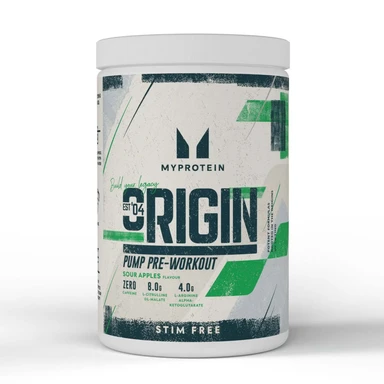 MyProtein Origin Pre Workout Stim Free Sour Apple Pre-Workout Energy Support Powder - 30 Servings