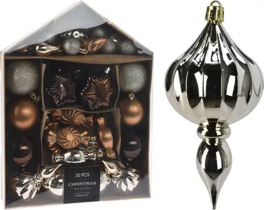 Xmas Ball Set 32pcs Amber Christmas/Weihnachten