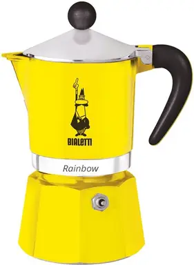 Bialetti Moka Express Rainbow Koffiepot - 1 kop, Felgeel