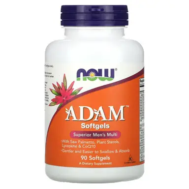 NOW Foods Multivitamin for Men ADAM Daily Wellness Support Softgels - 90 Softgels