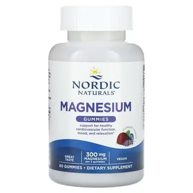 Nordic Naturals Magnesium Muscle Relaxation Blueberry Lavender Gummies Flavour - 60 Gummies