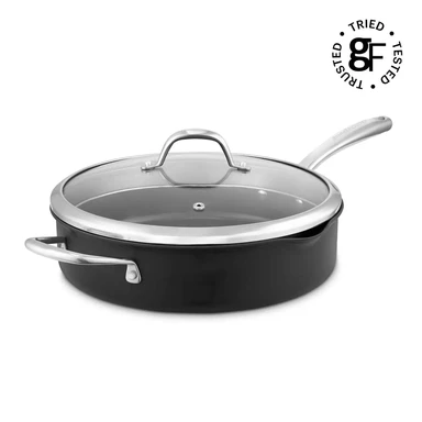 Good Food by Tower Hard Anodised 28cm Multi-Pan with Lid, Induction Compatible, Grey