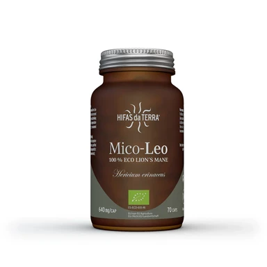 HIFAS da TERRA Mico-Leo Organic Mushroom Capsules - 7-in-1 Gut-Brain & Cognitive Support with Lion’s Mane - 70 Capsules