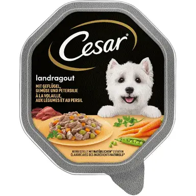 Cesar Schale Land-Eintopf mit Geflügel, Gemüse und Petersilie 150g