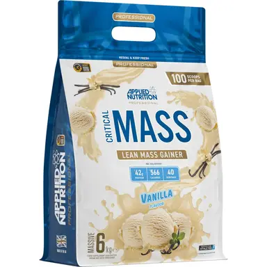 Applied Nutrition Critical Mass Professional Weight Gain Support Vanilla Powder Flavour - 6kg