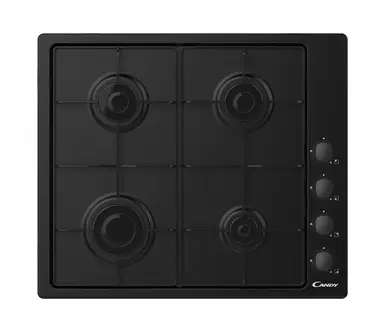 CANDY CHW6LBB 60cm 4 Burner Gas Hob, Black