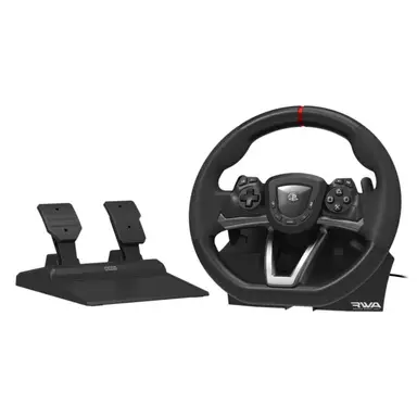 HORI Racing Wheel Apex pour PC, PS4 et PS5 - avec pédales - sous licence officielle Sony - Noir