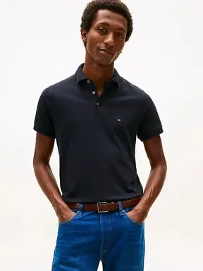 Tommy Hilfiger 1985 Slim polo heren S woestijnblauw