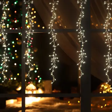 Christmas Workshop LED Waterfall Curtain Chaser Lights