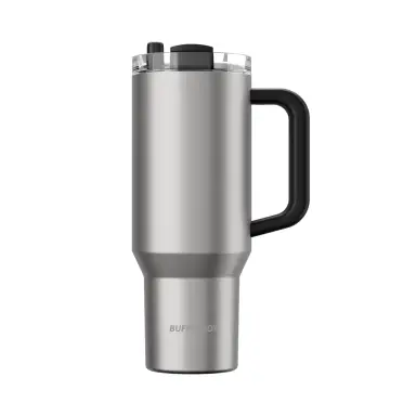 BUFFi5 JOY Smooth Sip Tumbler with Lid and Straw, Stainless Steel Vacuum Insulated, For Water/Iced Tea/Coffee/Smoothie and More
